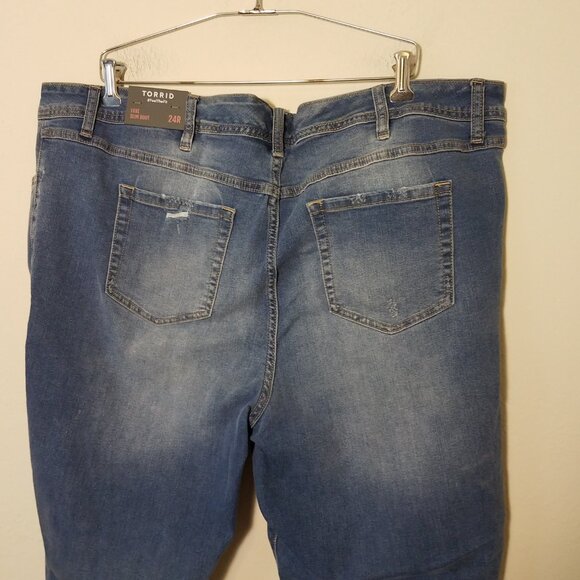 Torrid Jeans Womens 24R Blue Luxe Slim Boot Typhoon Super Stretch Denim 13743485 - Picture 8 of 9
